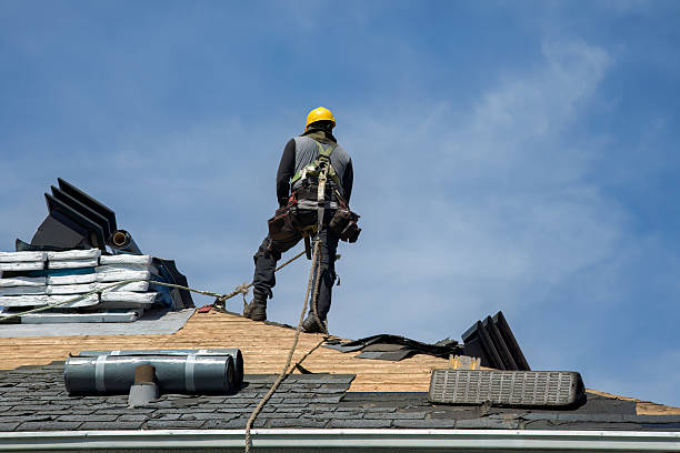 Professional Gutter Installation technician working in Mays Landing, NJ